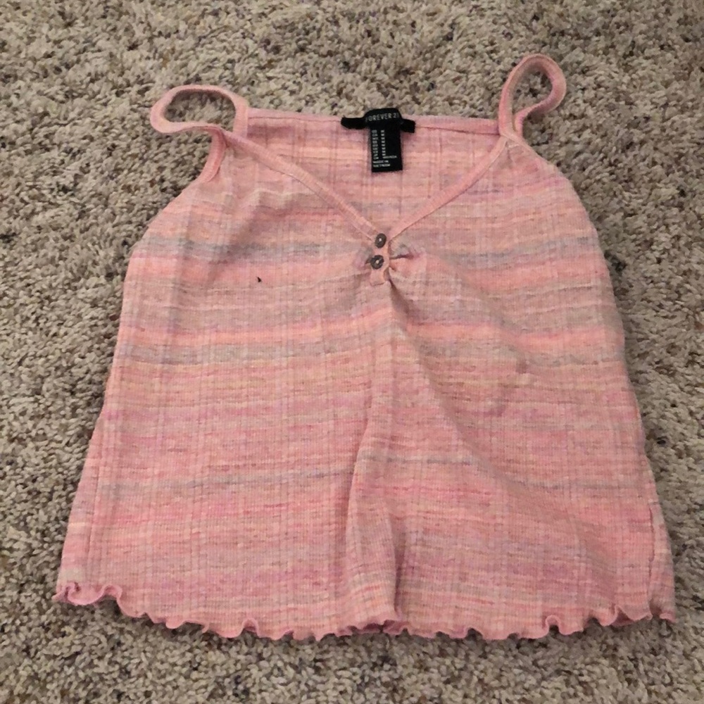 Cropped spaghetti strap shirt